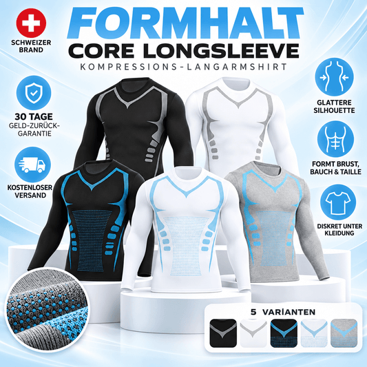 FORMHALT CORE Langarmshirt für Herren – Kompressions-Langarmshirt für Herren in fünf verschiedenen Varianten.