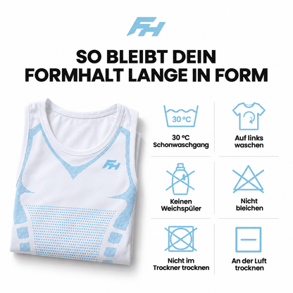 FORMHALT CORE Tank – Kompressions-Tanktop für Herren Pflegehinweise und Pflegeetikett