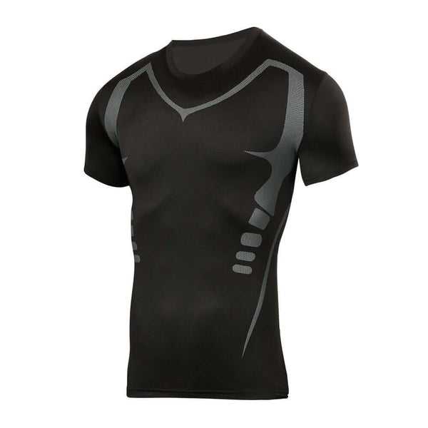 FORMHALT CORE Tee - Kompression T-Shirt für Herren in Schwarz mit funktionalem Design und körpernahem Schnitt.